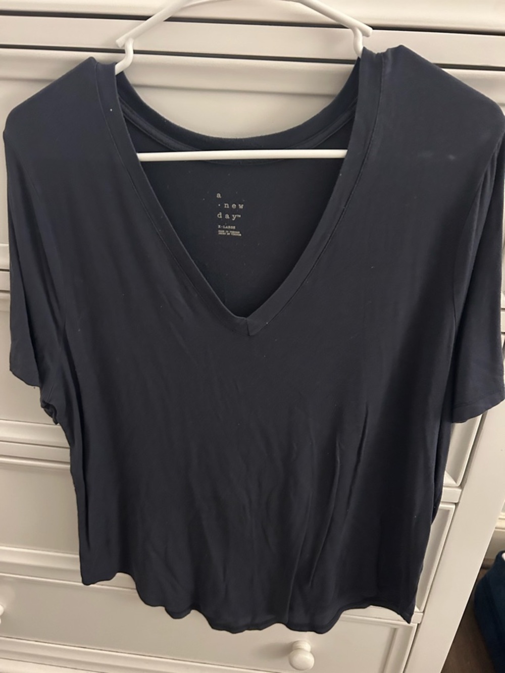 a new day Black V-Neck Short Sleeve Tee